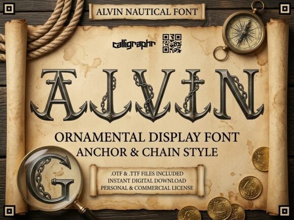 Alvin Font: Rugged Nautical Charm for Bold Branding