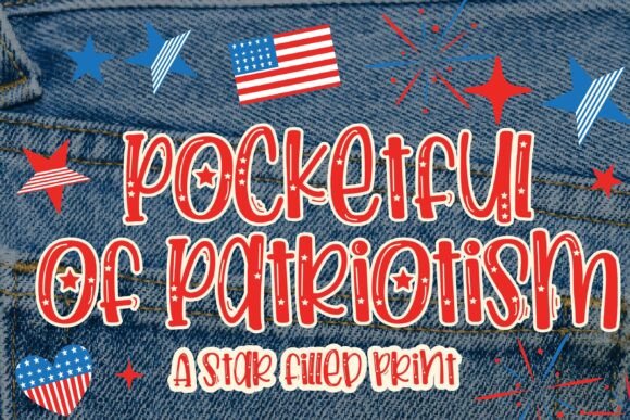 Pocketful of Patriotism: Your Go-To Star-Filled Display Font