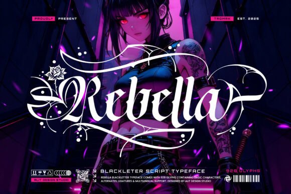 Rebella: The Blackletter Script for a Neon-Lit Future