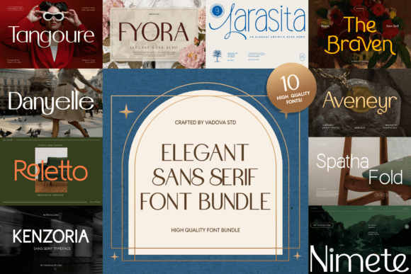 Refined Modern Typography: The Elegant Sans Serif Bundle