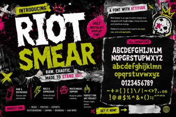 Riot Smear: The Brutalist Typeface That Breaks All the Rules