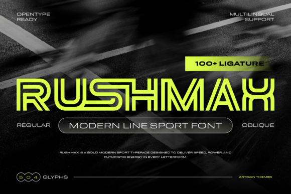 Rushmax: The Bold Modern Sport Font