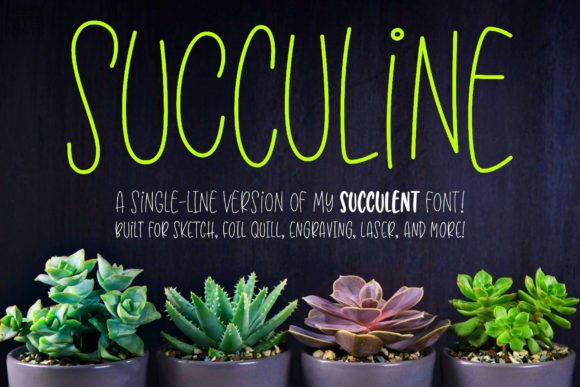 Succuline: A Creative Single Line Font for Modern Crafters