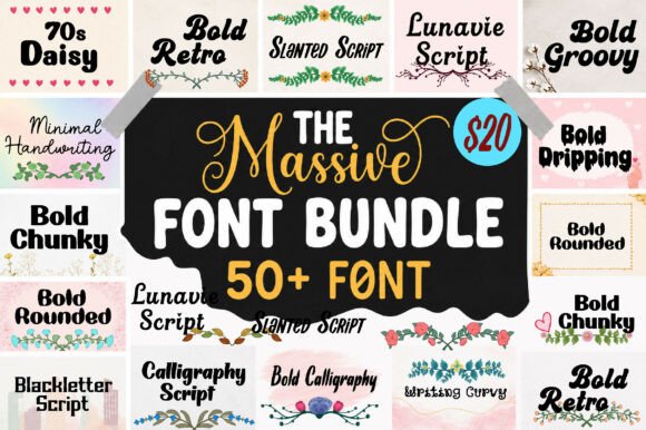 Unpacking the Massive Mega Bundle: A Font Collection for Every Project