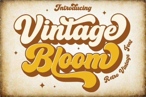 Vintage Bloom: A Retro Script Font for Timeless Projects