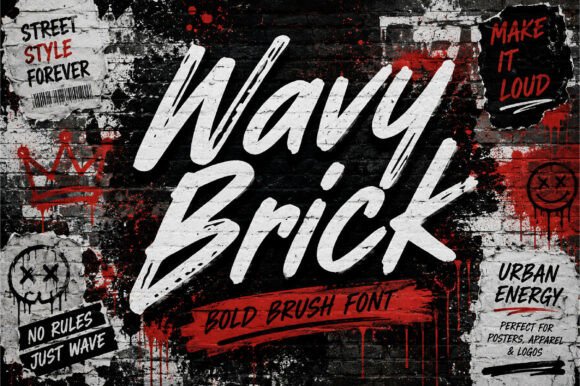 Wavy Brick: Bold Brush Script for Modern Brands